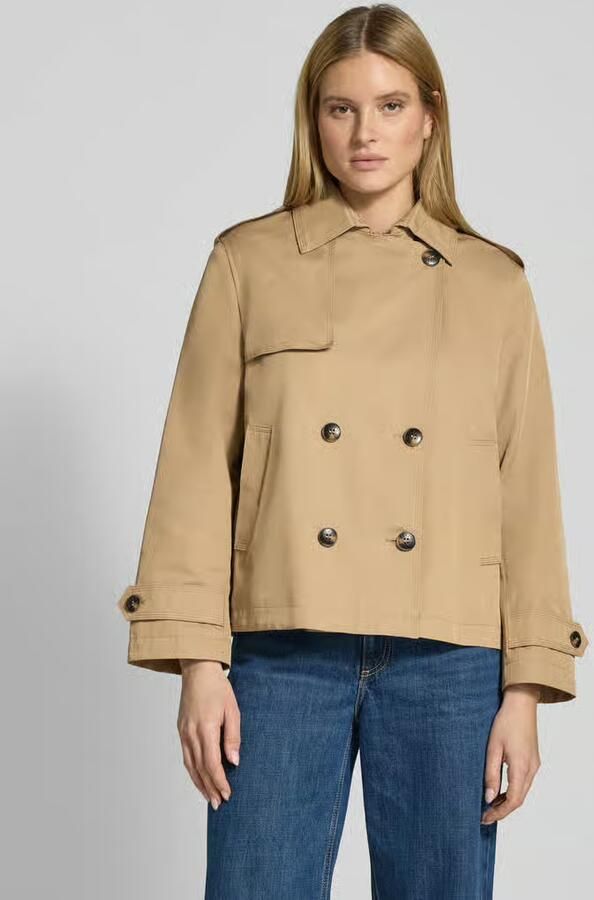 Jake*s Casual Trenchcoat in kort design met katoen - Foto 3