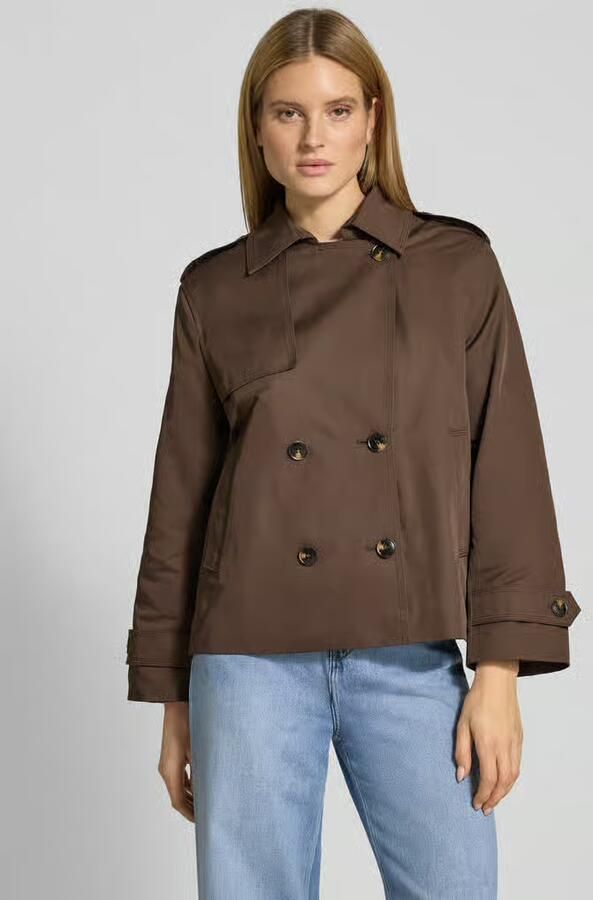 Jake*s Casual Trenchcoat in kort design met katoen - Foto 4