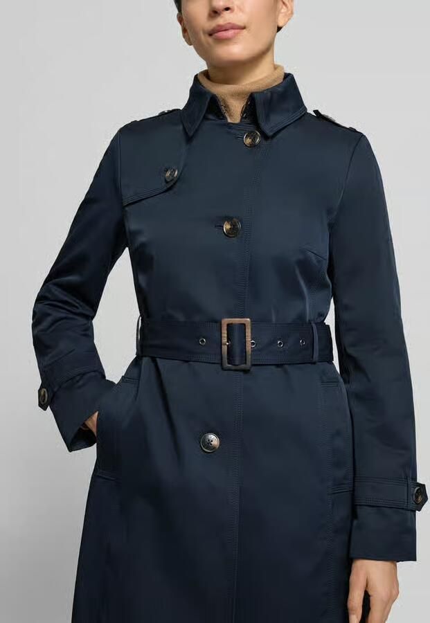 Jake*s Casual Trenchcoat met stoffen riem