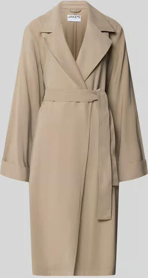 Jake*s Casual Trenchcoat van Viscosemix met Strikceintuur - Foto 2