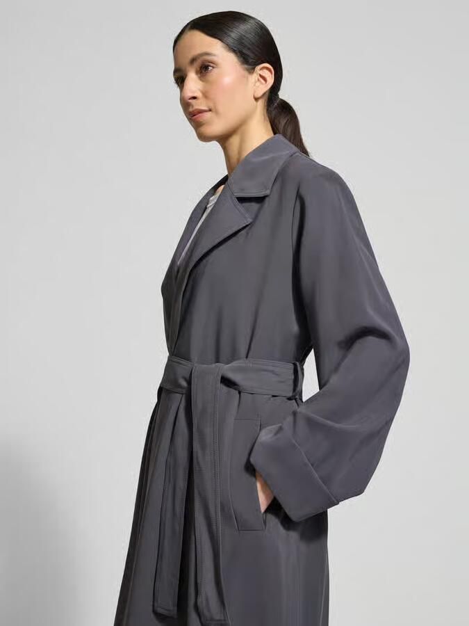 Jake*s Casual Trenchcoat van Viscosemix met Strikceintuur