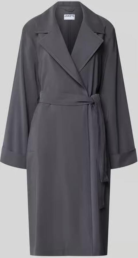 Jake*s Casual Trenchcoat van Viscosemix met Strikceintuur - Foto 2