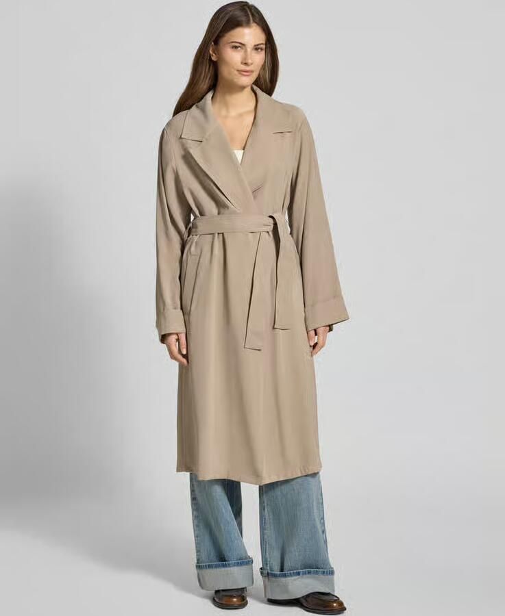 Jake*s Casual Trenchcoat van Viscosemix met Strikceintuur - Foto 2