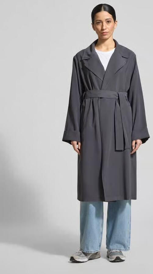 Jake*s Casual Trenchcoat van Viscosemix met Strikceintuur - Foto 3