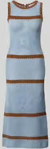 Jake*s Casual Tricotjurk met ronde hals en contraststrepen