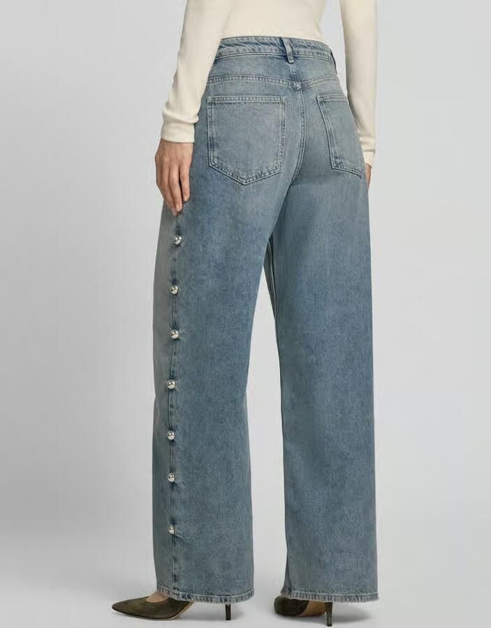 Jake*s Casual wide fit jeans met sierknopen - Foto 2