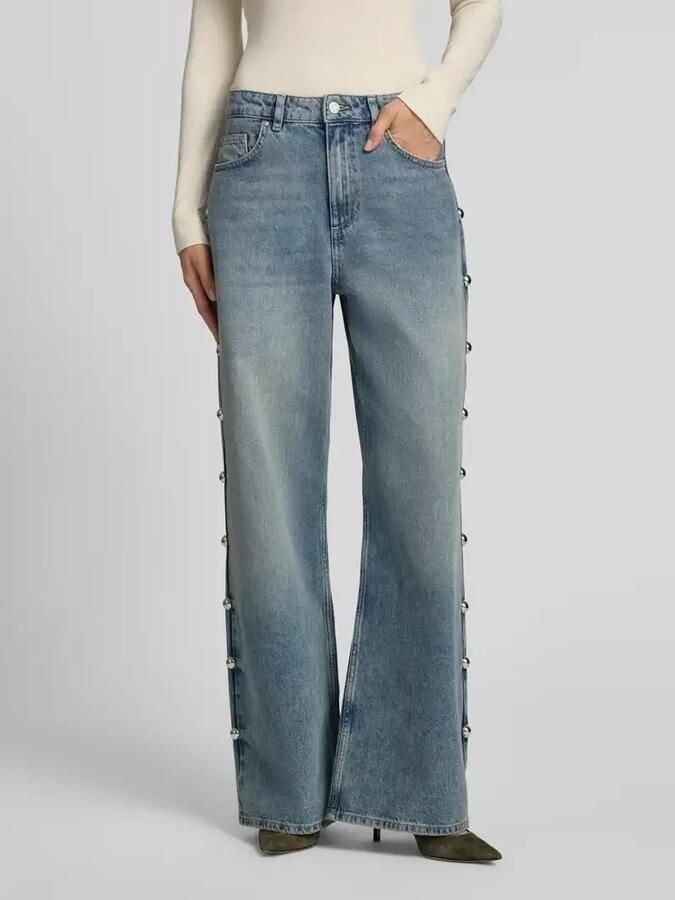 Jake*s Casual wide fit jeans met sierknopen - Foto 3