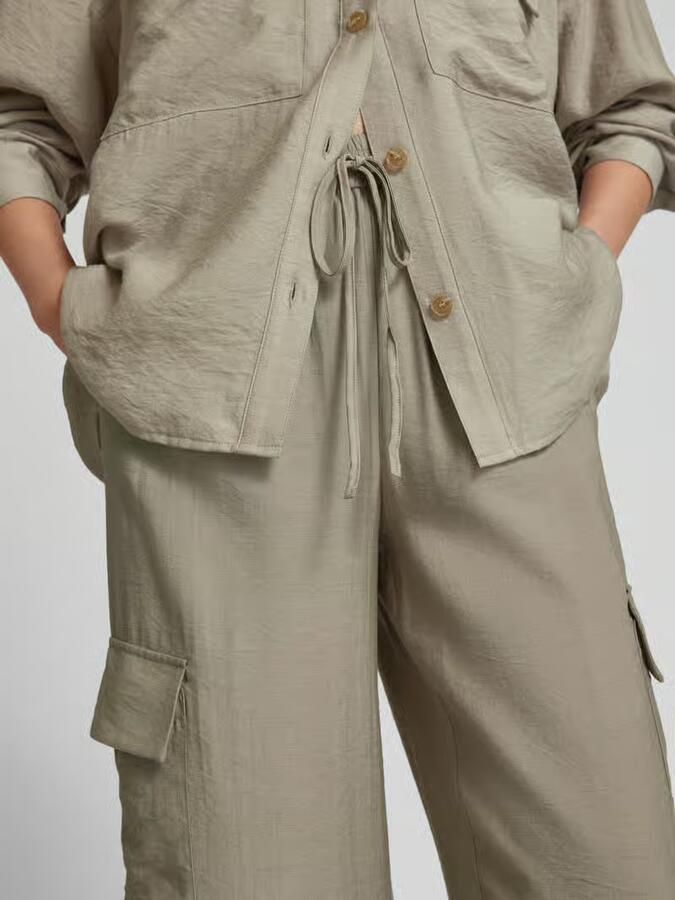 Jake*s Casual Wide leg cargobroek met elastische band