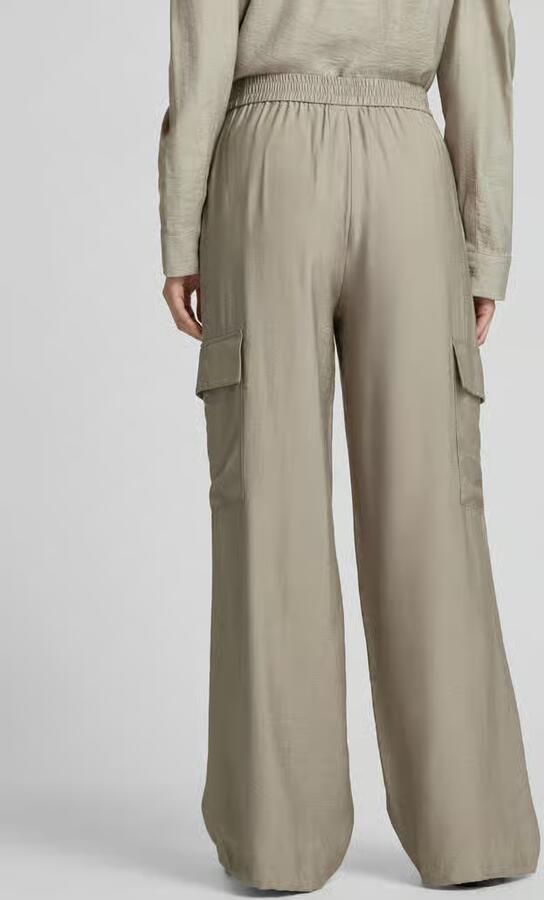Jake*s Casual Wide leg cargobroek met elastische band