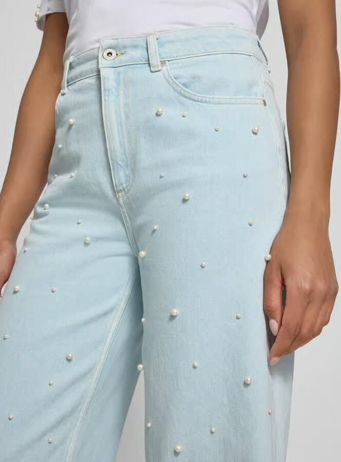 Jake*s Casual Wide leg jeans met parels