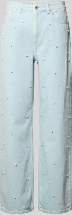 Jake*s Casual Wide leg jeans met parels - Foto 2