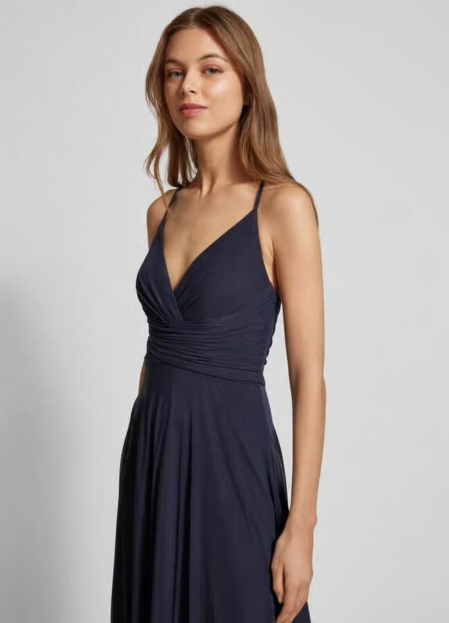Jake*s Cocktail Maxi-jurk in wikkel-look met vetersluiting aan de achterkant