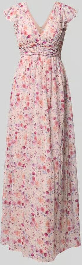 Jake*s Cocktail Avondjurk van chiffon met een florale all-over print - Foto 2
