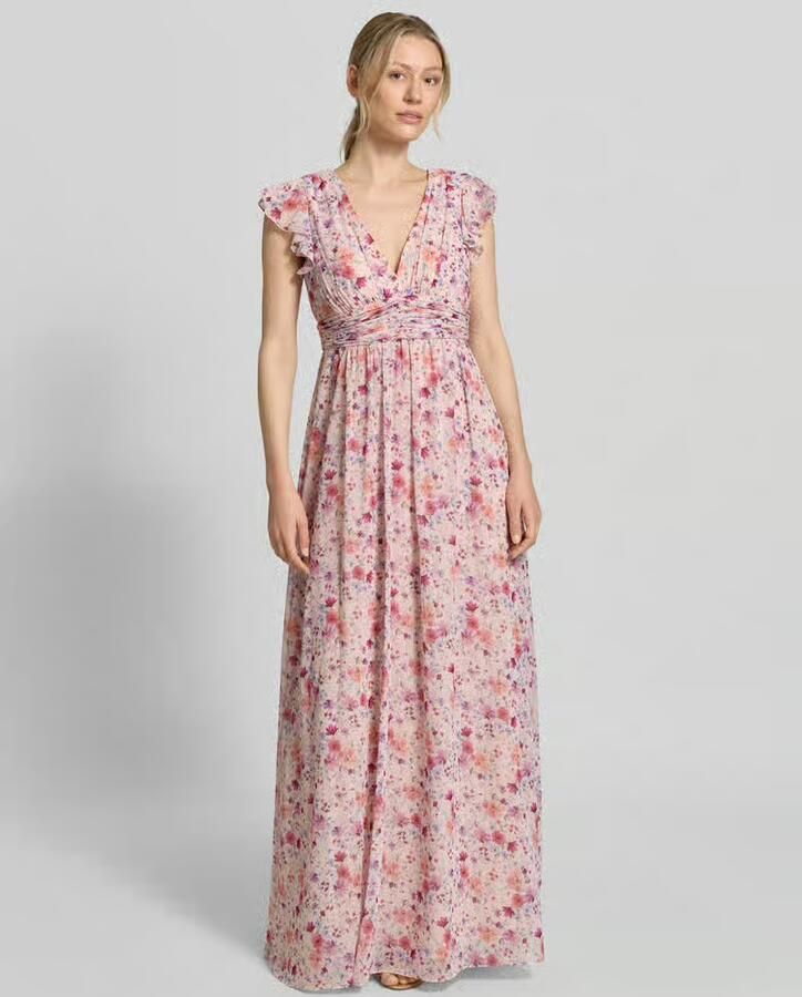 Jake*s Cocktail Avondjurk van chiffon met een florale all-over print - Foto 2