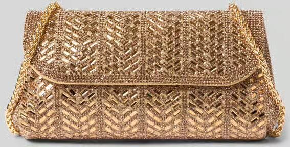 Jake*s Cocktail Clutch avondtas met glinsterende details model 'BohoBeadMirror' - Foto 2