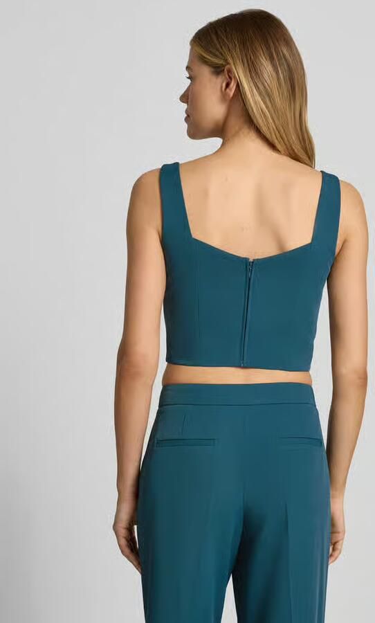Jake*s Cocktail Cropped top met carré-halslijn en ritssluiting aan de achterkant - Foto 4