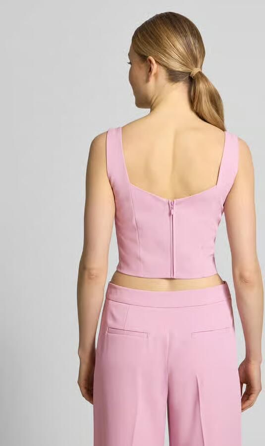 Jake*s Cocktail Cropped top met carré-halslijn en ritssluiting aan de achterkant - Foto 3