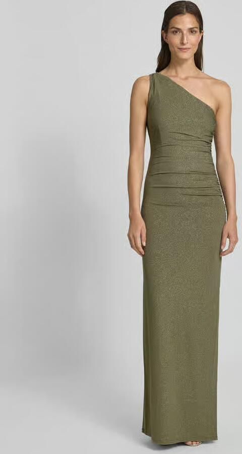 Jake*s Cocktail Glanzende maxi-jurk met one shoulder-band - Foto 4