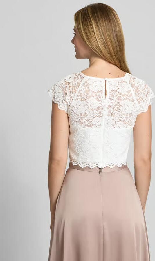 Jake*s Cocktail Kort T-shirt van bloemenprint kant - Foto 3