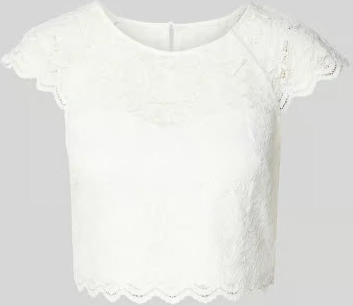 Jake*s Cocktail Kort T-shirt van bloemenprint kant - Foto 3
