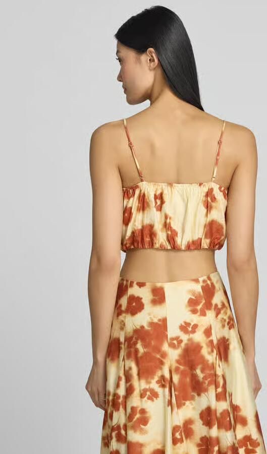Jake*s Cocktail Kort top met draperieën en spaghettibandjes