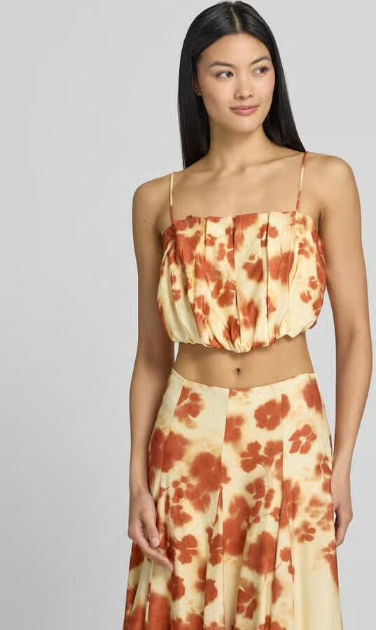 Jake*s Cocktail Kort top met draperieën en spaghettibandjes - Foto 4