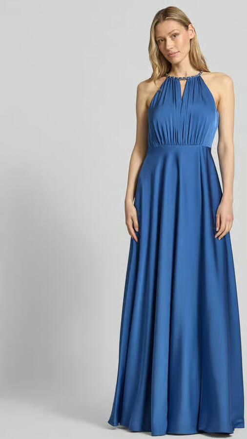 Jake*s Cocktail maxi-jurk met halter met vlechtketting en diep rugdecolleté - Foto 5