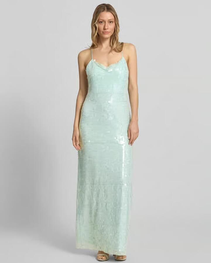 Jake*s Cocktail maxi-jurk met pailletten en cascadehals - Foto 3
