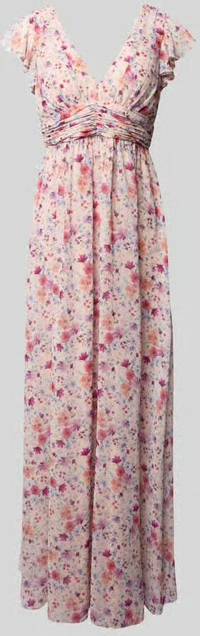 Jake*s Cocktail Maxi-jurk met volants en tailleband