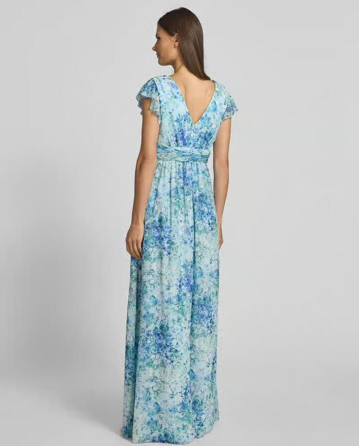 Jake*s Cocktail Maxi-jurk met volants en tailleband