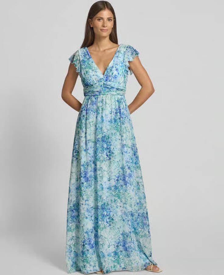 Jake*s Cocktail Maxi-jurk met volants en tailleband - Foto 2