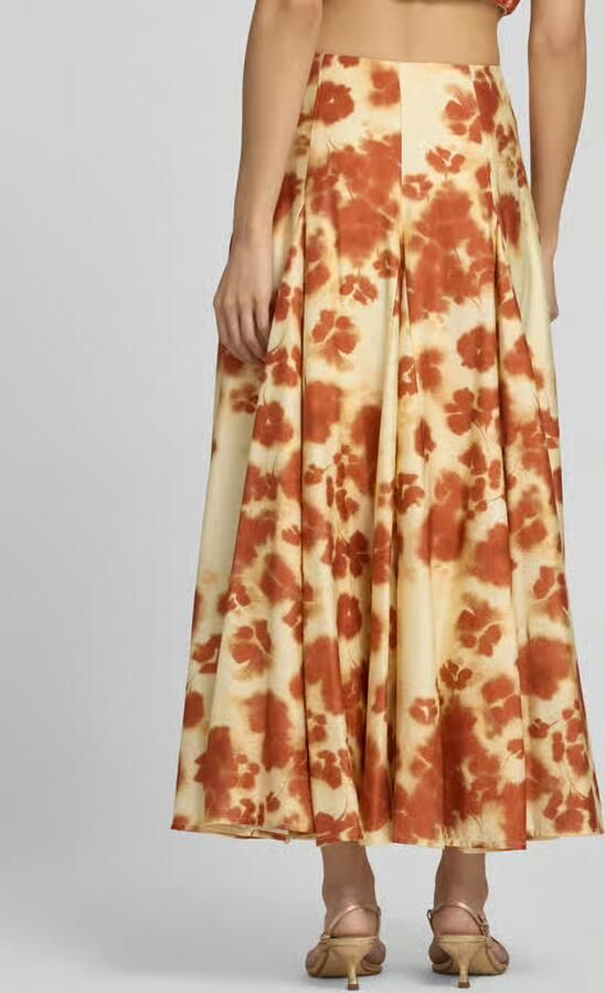 Jake*s Cocktail Maxirok van viscosemix met een florale all-over print - Foto 3