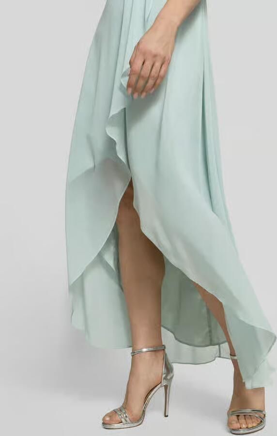 Jake*s Cocktail midi-jurk van chiffon met diepe V-hals
