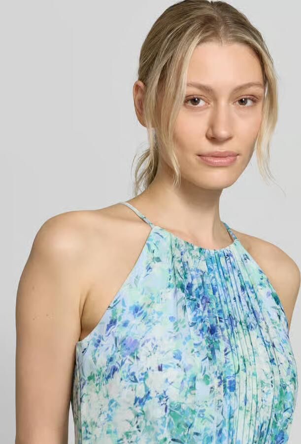 Jake*s Cocktail Mini-jurk in plooien-look met florale all-over print