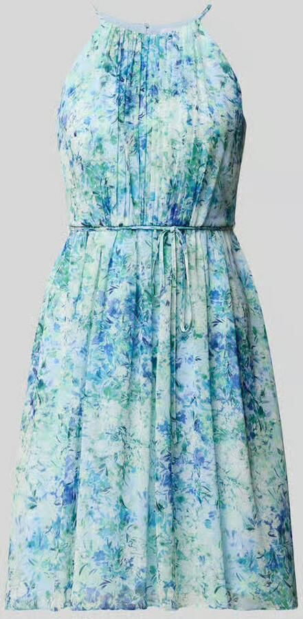 Jake*s Cocktail Mini-jurk in plooien-look met florale all-over print - Foto 2