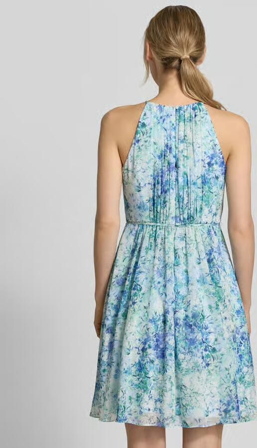 Jake*s Cocktail Mini-jurk in plooien-look met florale all-over print - Foto 3