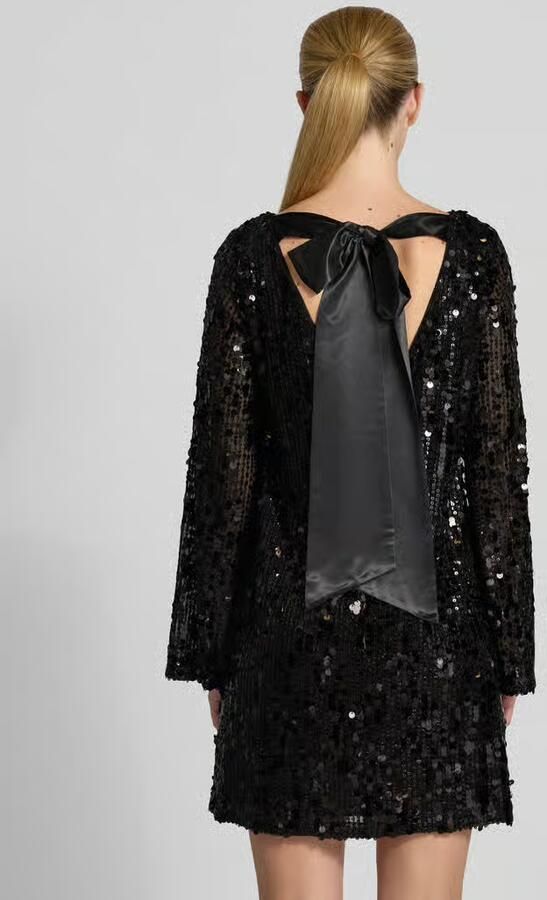 Jake*s Cocktail Relaxed mini-jurk met all-over pailletten