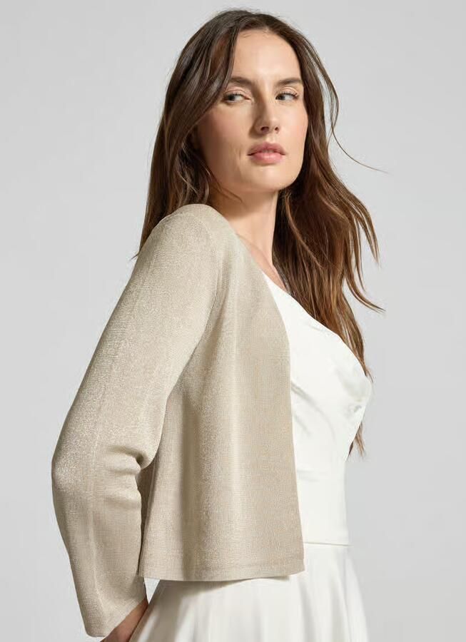 Jake*s Cocktail Regular fit bolero van viscosemix in gebreide look