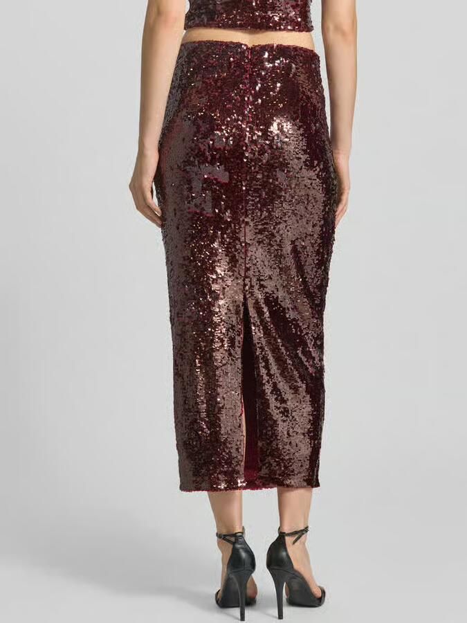 Jake*s Cocktail Slim fit midirok met pailletten