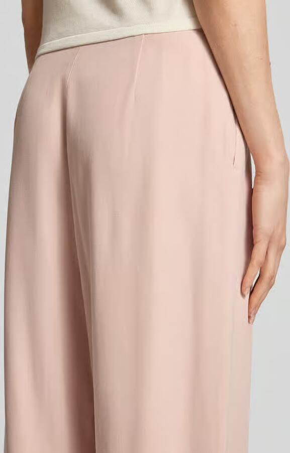 Jake*s Collection Bandplooibroek van viscosemix met knoopsluiting