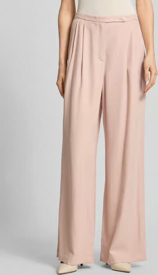 Jake*s Collection Bandplooibroek van viscosemix met knoopsluiting - Foto 3
