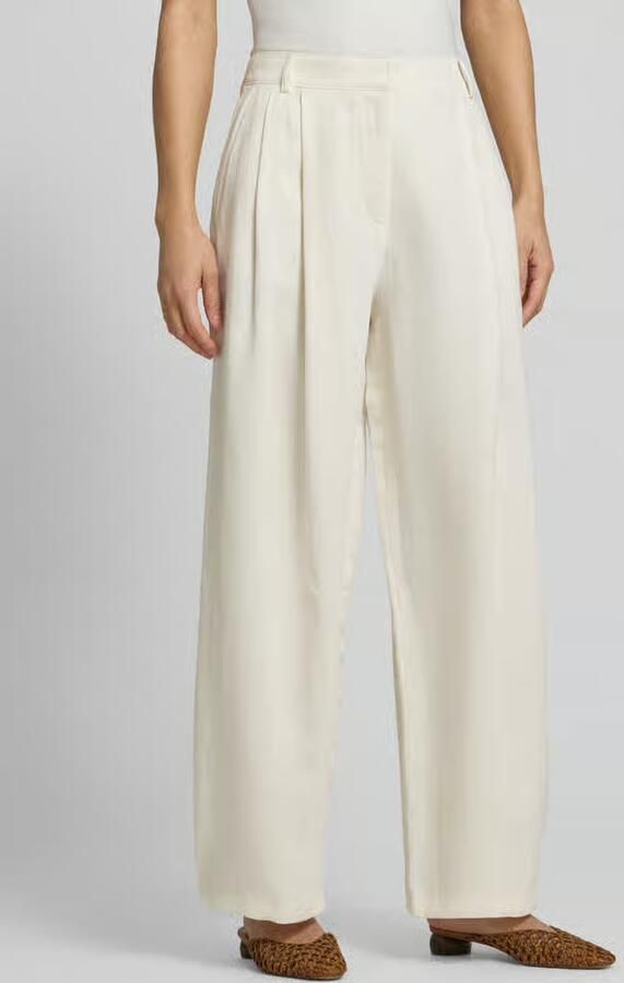 Jake*s Collection Barrel fit broek van mix van linnen en viscose - Foto 3
