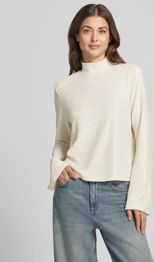 Jake*s Collection Regular fit blouse met lange mouwen met glanzende look - Foto 2