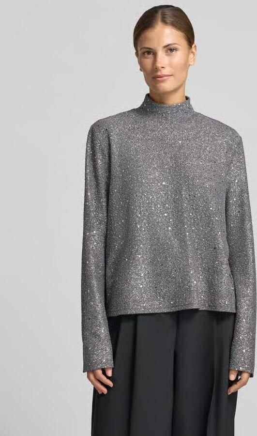Jake*s Collection Regular fit blouse met lange mouwen met glanzende look - Foto 3