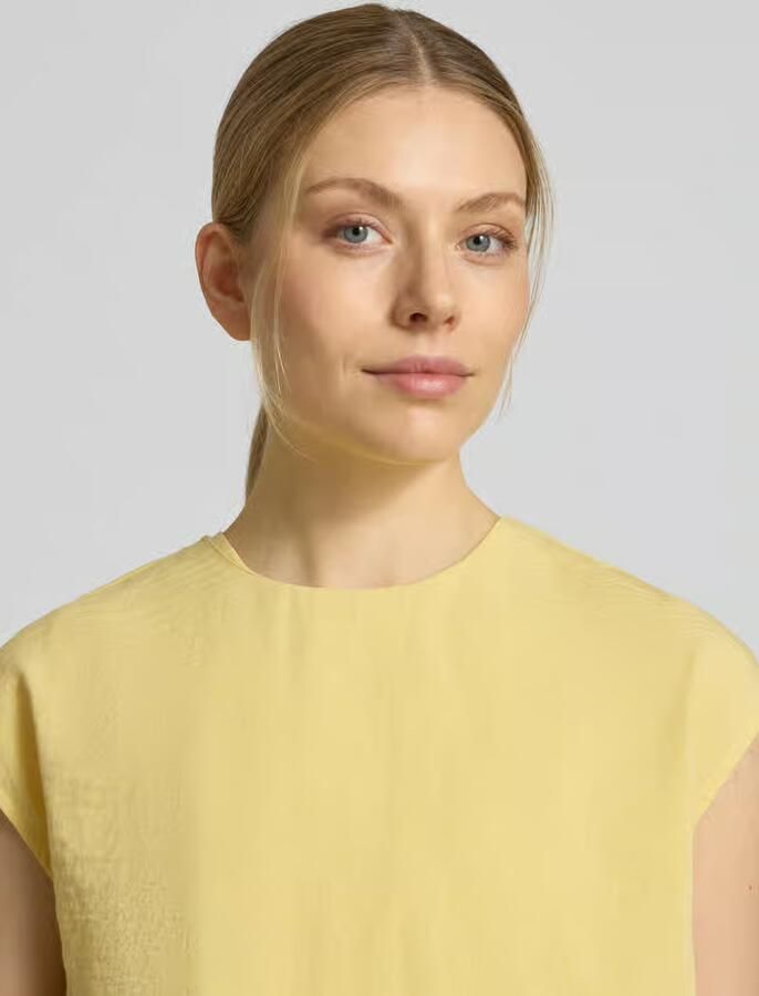Jake*s Collection Blouse met ronde hals en kapmouwen