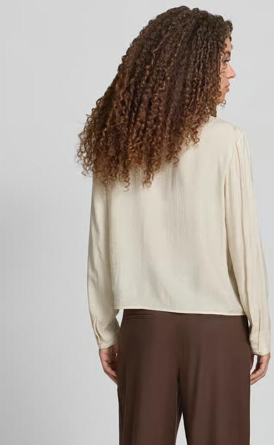 Jake*s Collection Blouse van viscosemix met strikdetail - Foto 2