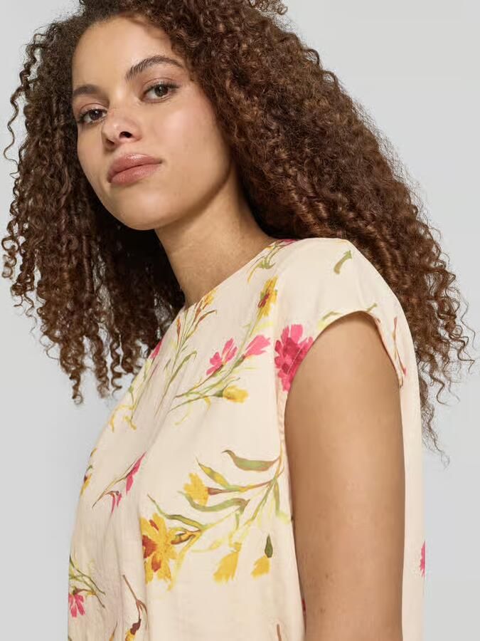 Jake*s Collection Blouseshirt met kapmouwen en ronde hals