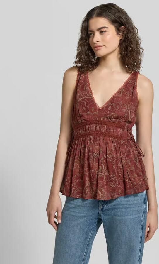 Jake*s Collection Blousetop met V-hals en met kant - Foto 4