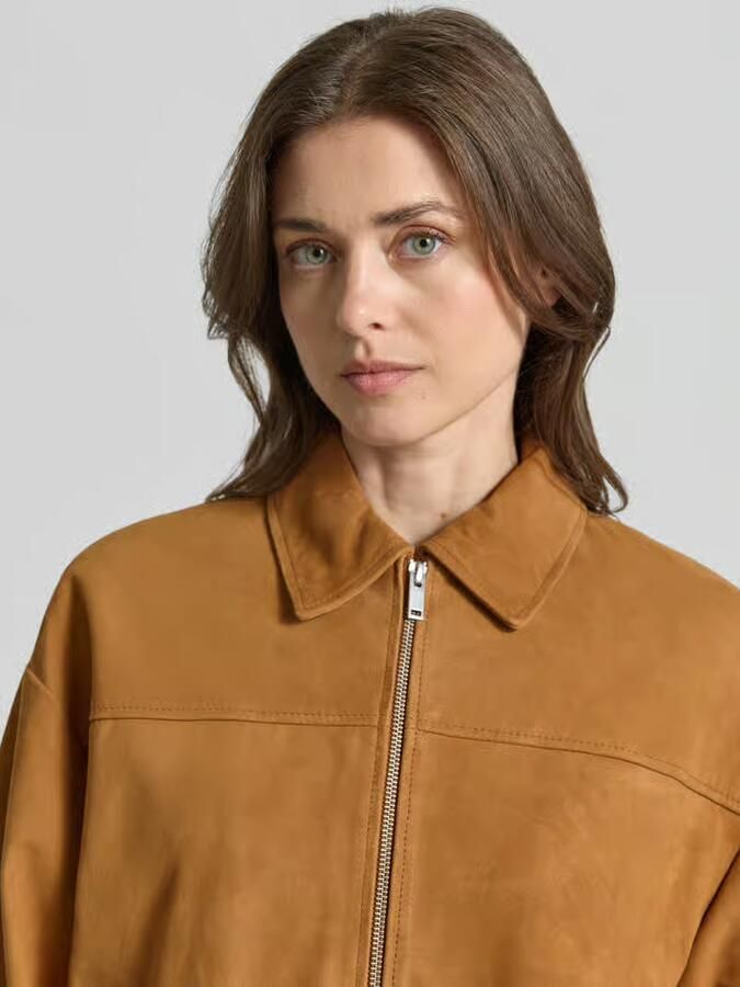 Jake*s Collection Bomberjack van velours met steekzakken