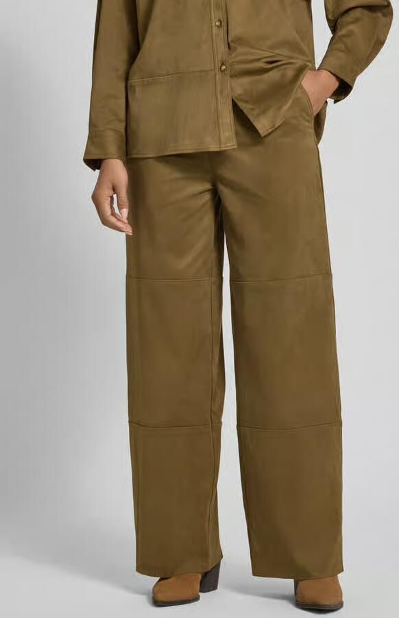 Jake*s Collection Broek in leerlook met deelnaden - Foto 2